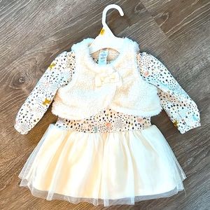 Carters tulle dress with vest 9 month